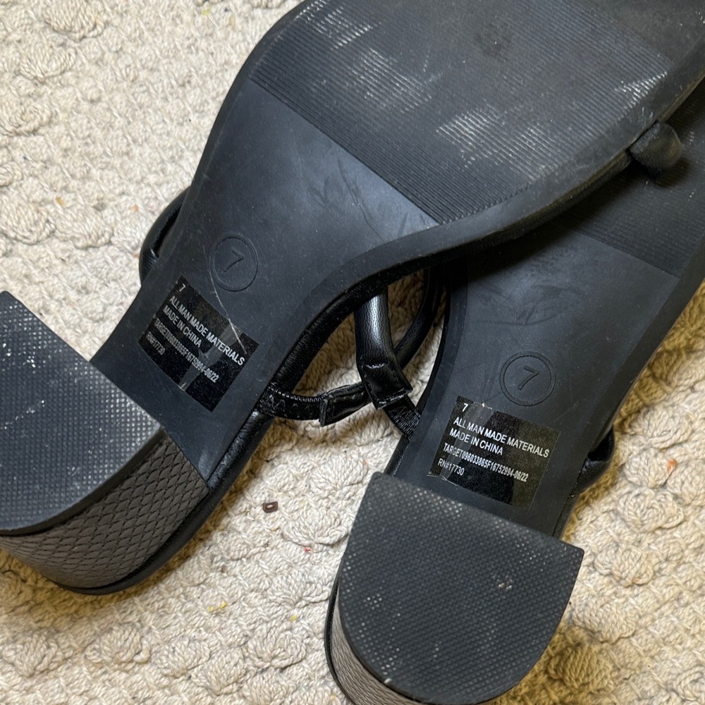 NWT - A NEW DAY Black Strappy Heels | Size 7 NEW* Target - Picture 5 of 6